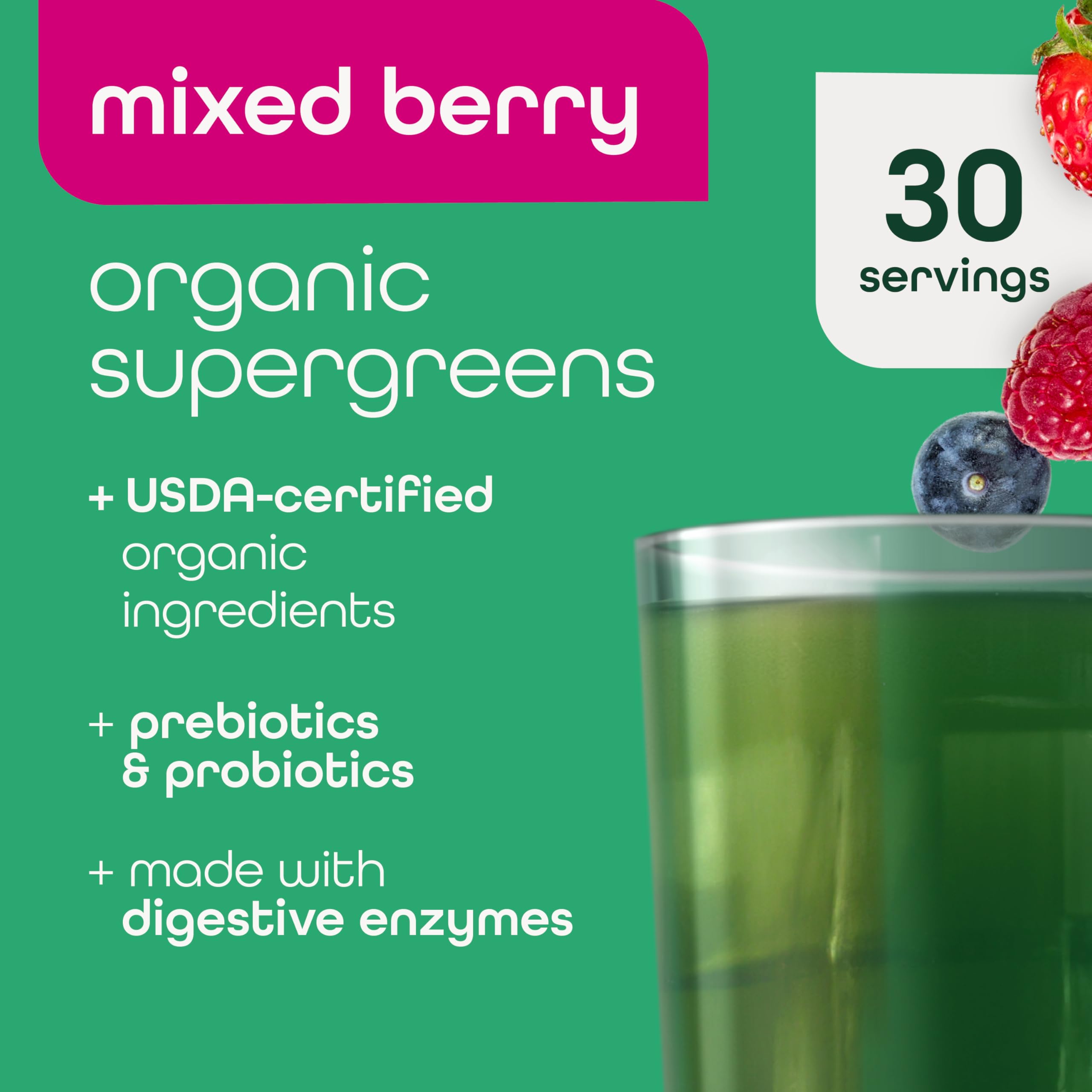 Zena Nutrition Doseur Poudre Greens bio montrant une portion pratique.