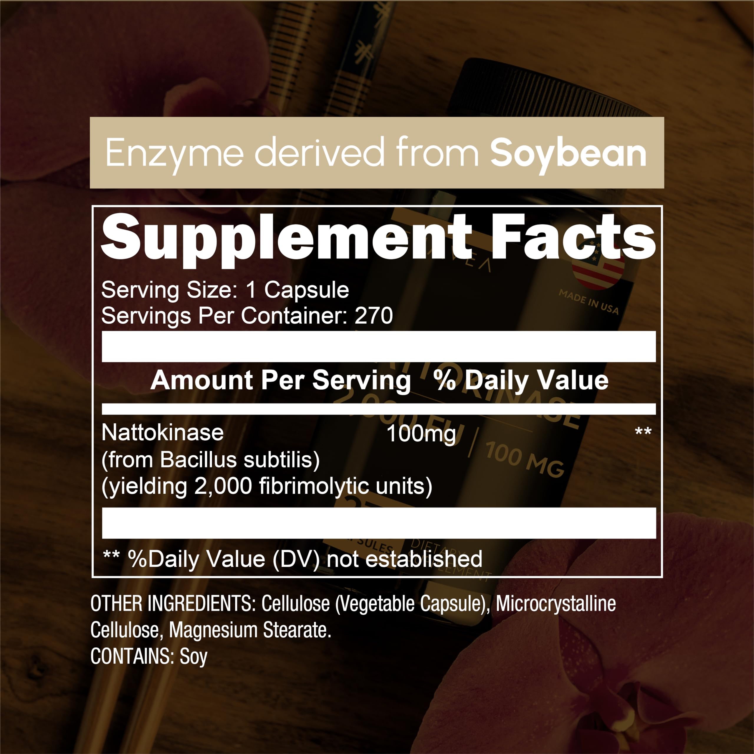 Zenavea Nattokinase: dosage de 2000 FU pour une utilisation quotidienne possible.