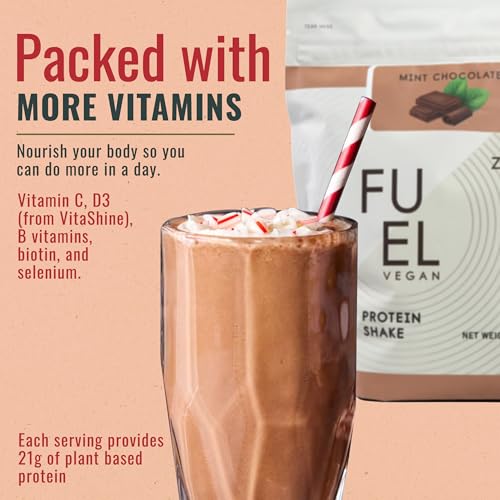 Zenbodi Fuel Ingrédients menthe chocolat, mélange protéines et antioxydants.
