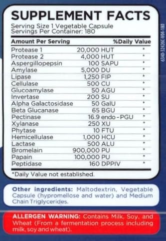 Zenesis Labs Digestive Enzymes – étui-boite pratique pour emporter lors des repas