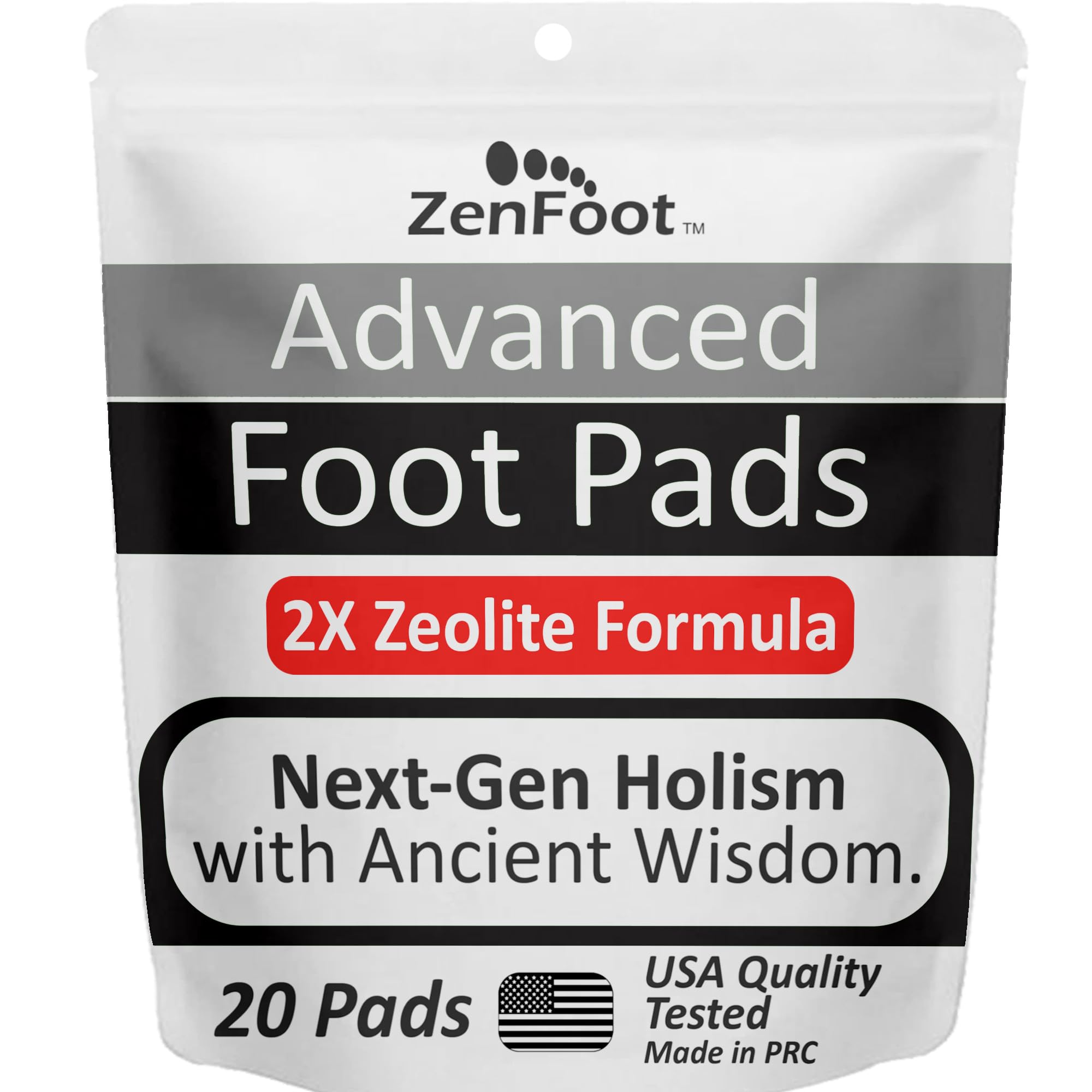 ZenFoot patches sur emballage, prêt pour une utilisation nocturne pratique.
