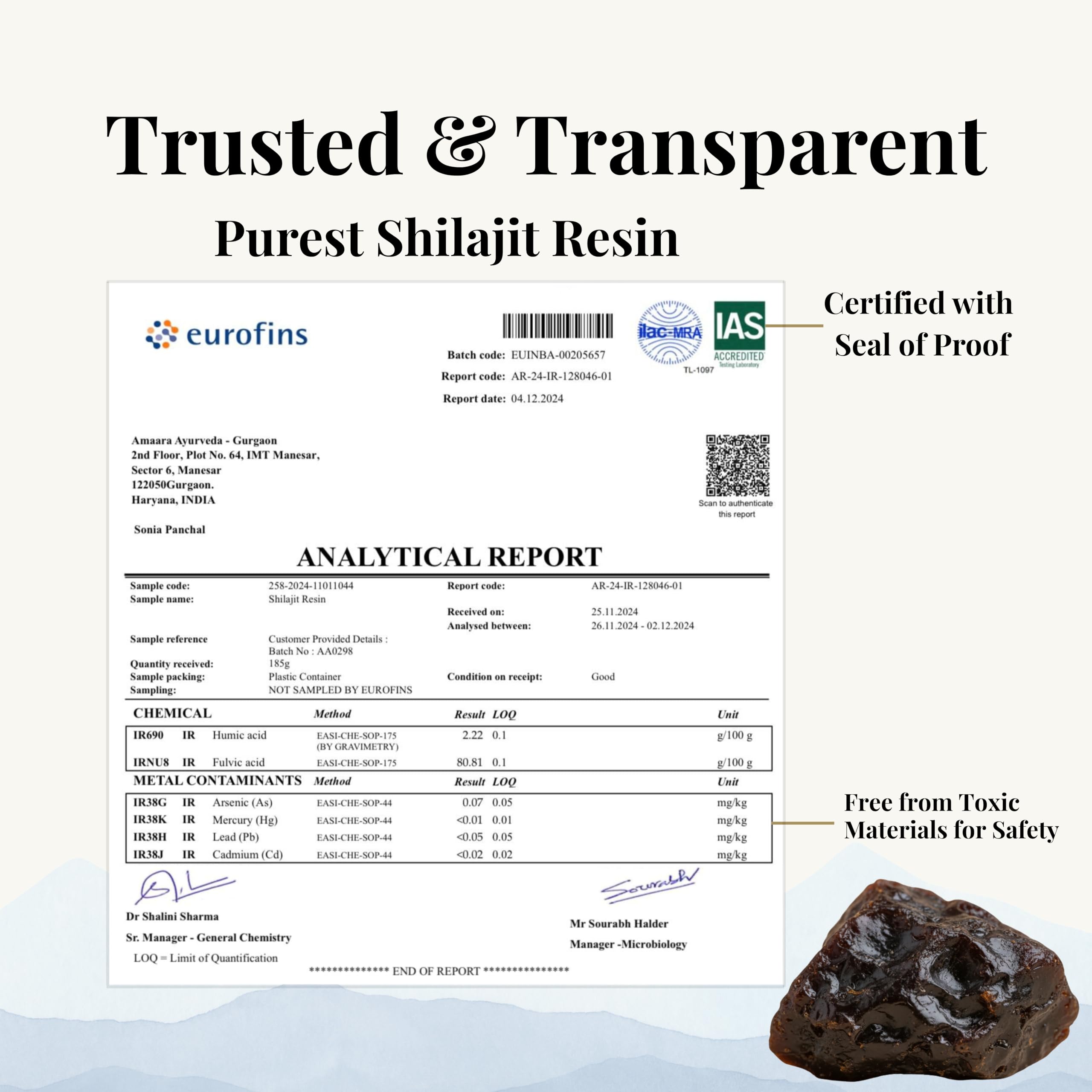 Gommes Zenith Ritual Shilajit Moringa, arôme naturel de sureau.