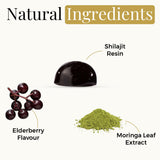 Gommes Zenith Ritual Shilajit Moringa, texture douce et goût agréable.