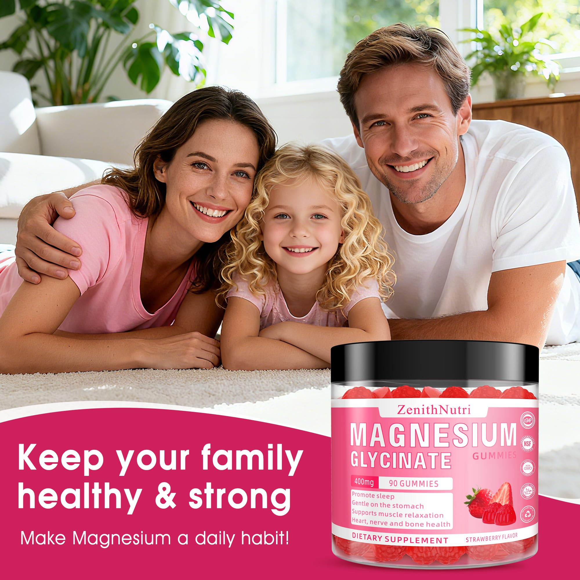 Gommes ZenithNutri utilisation quotidienne, convient à femmes, hommes et enfants.