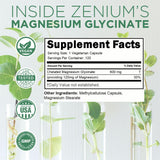 Flacon Zenium Magnésium Glycinate pour un sommeil plus calme.