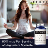 Emballage Zenium Magnésium Glycinate fabriqué aux États‑Unis.