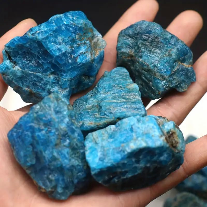 Zenkeeper Apatite pierre brute bleu-vert, stimule créativité et concentration.