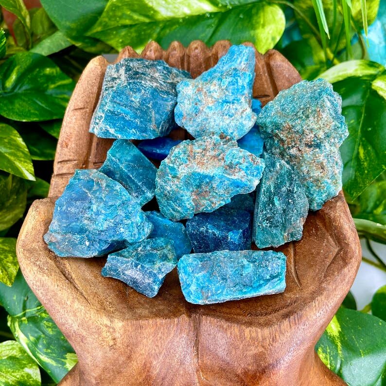 Zenkeeper Apatite pierre brute jaune-violet, favorise l'inspiration et l'exploration intellectuelle.