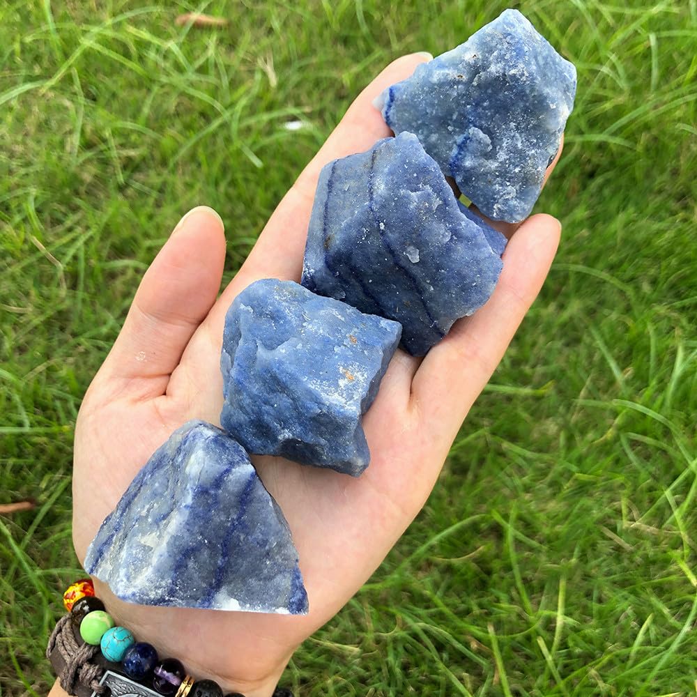 Zenkeeper aventurine bleue brute: beau spécimen gemme pour collectionneurs et amateurs.