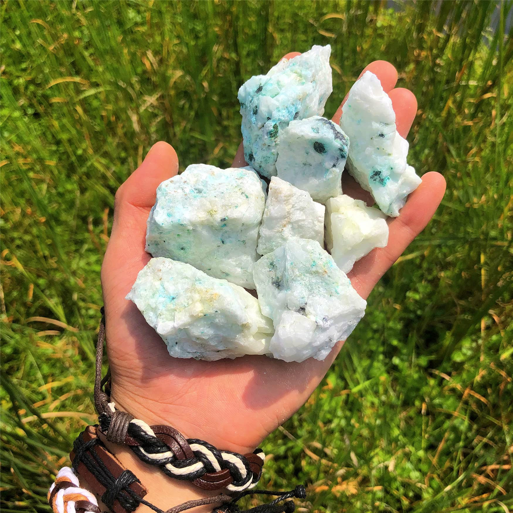 Zenkeeper chrysocolle brut, lot de 1 livre prêt pour méditation ou décoration zen.