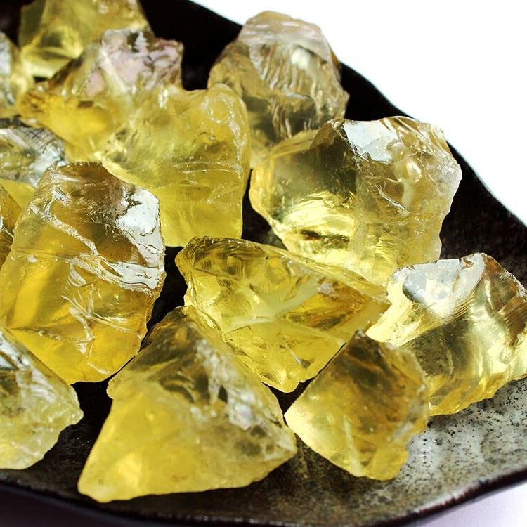 Zenkeeper Citrine brute: pierre naturelle 1 livre, idéale pour polissage et préparation