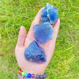 Zenkeeper fluorite bleue brute, pièce pour méditation et clarté mentale