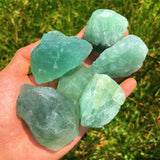 Zenkeeper fluorite verte brute, gros morceaux parfaits pour méditation et décoration apaisante.