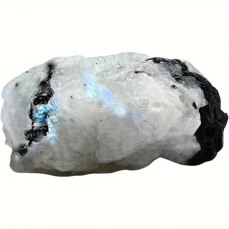 Zenkeeper pierre de lune avec inclusions noires 1 à 2 pouces, caractère unique