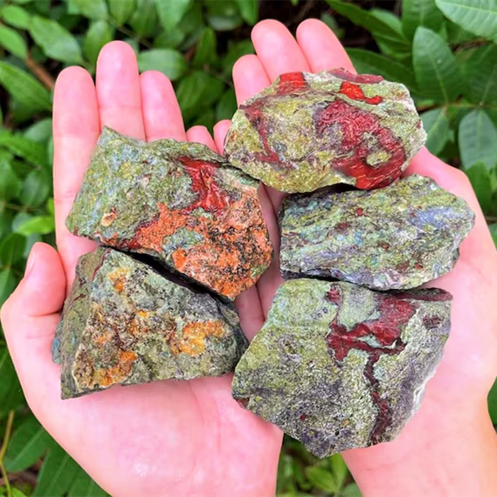 Zenkeeper pierre sang de dragon vert et rouge, décor saisissant et énergie inspirante.