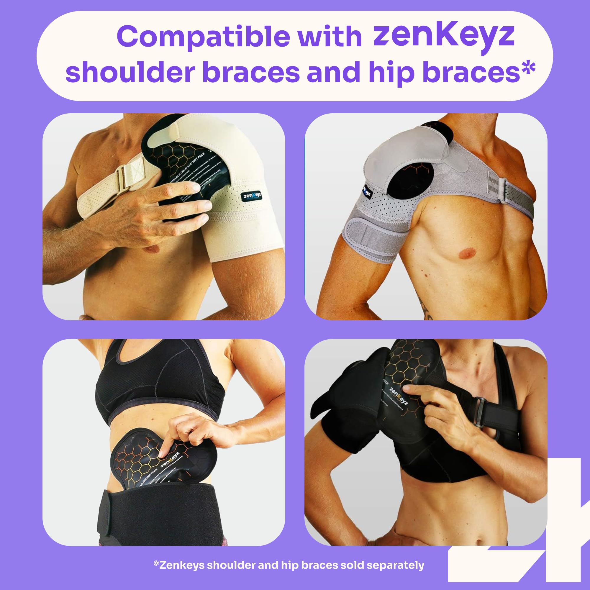 ZENKEYZ compresse gel cuisse 8x10 – pratique après une séance intense.