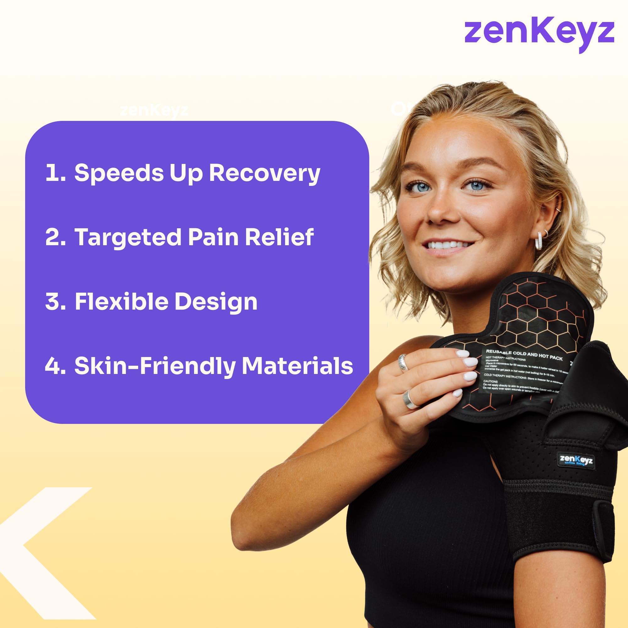 ZENKEYZ compresse gel usage quotidien 8x10 – prête à l’emploi pour les besoins journaliers.