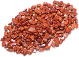 ZenQ jaspe rouge : éclats polis brillants pour décorations.