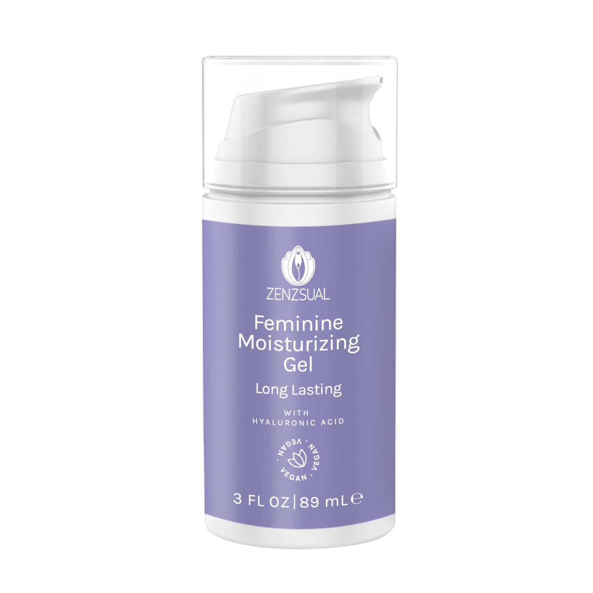 Flacon ZENZSUAL-gel hydratant intime 3oz pour confort quotidien.