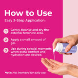 Utilisation quotidienne du gel intime ZENZSUAL pour hydratation légère.