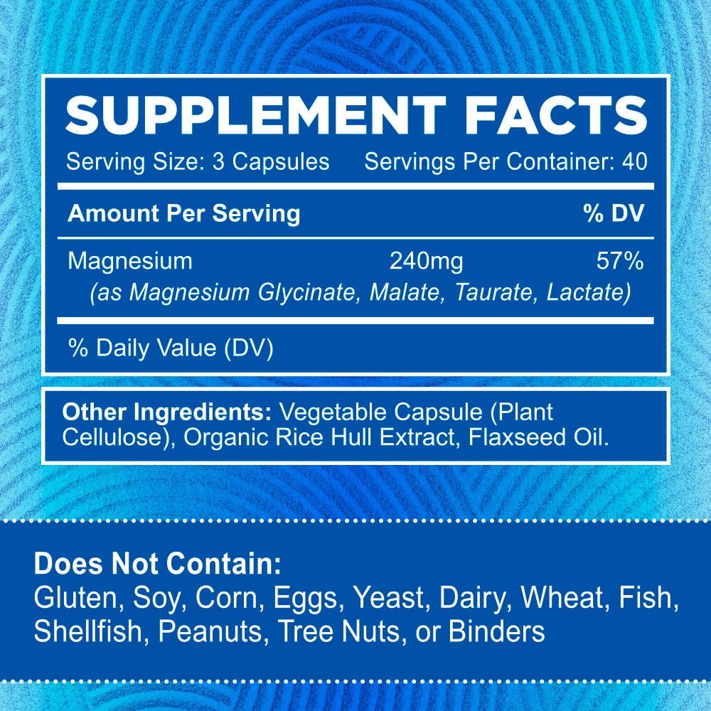 Emballage Zentastic Magnésium 4-en-1 vegan et sans allergènes.