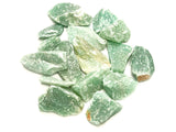 Zentron Aventurine Verte Grossière, sac velours pour rangement pratique et protection.