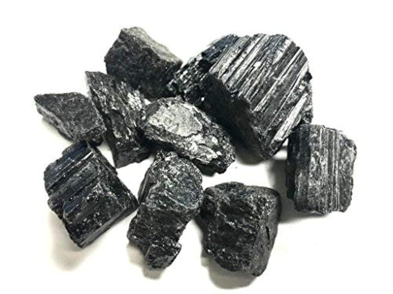 Zentron Crystal Collection tourmaline noire brute, pièce d'un pouce, parfaite pour décor et cabochonage.