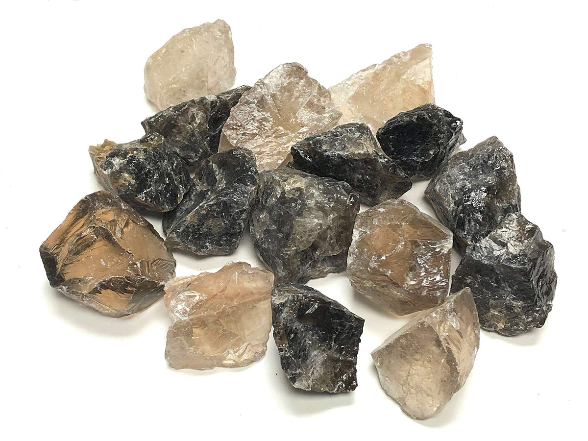 Zentron Crystal Quartz fumé – pierres brutes idéales pour polissage et cabochonnage.