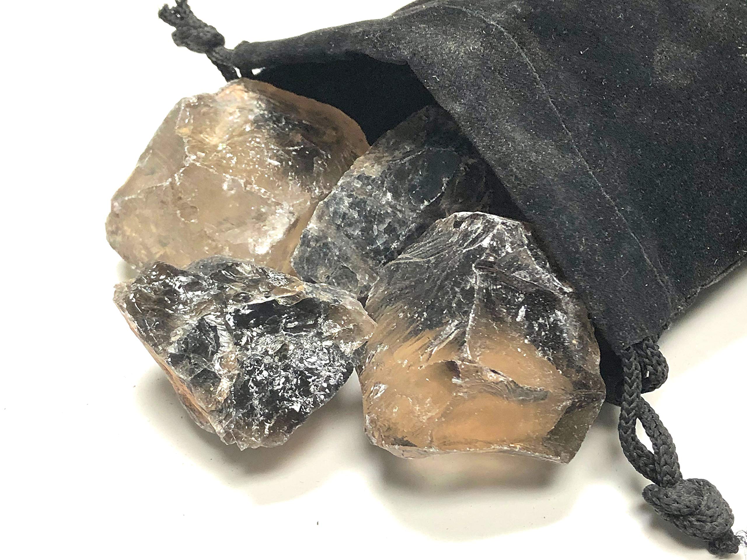 Zentron Crystal Quartz fumé – sachet velours inclus pour rangement et protection.