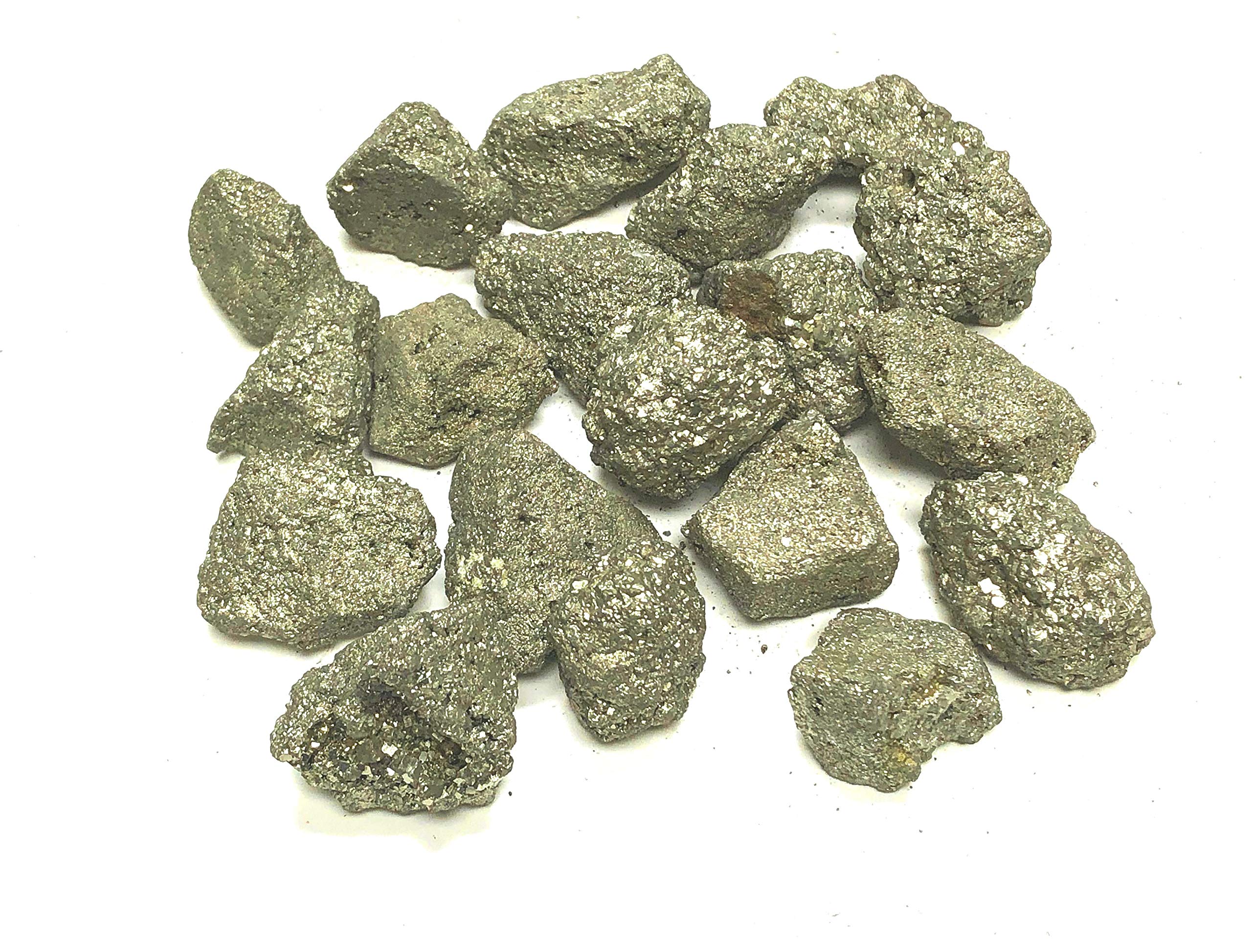 Zentron pyrite naturelle, pièce brute d'un pouce, idéale pour cabochons.
