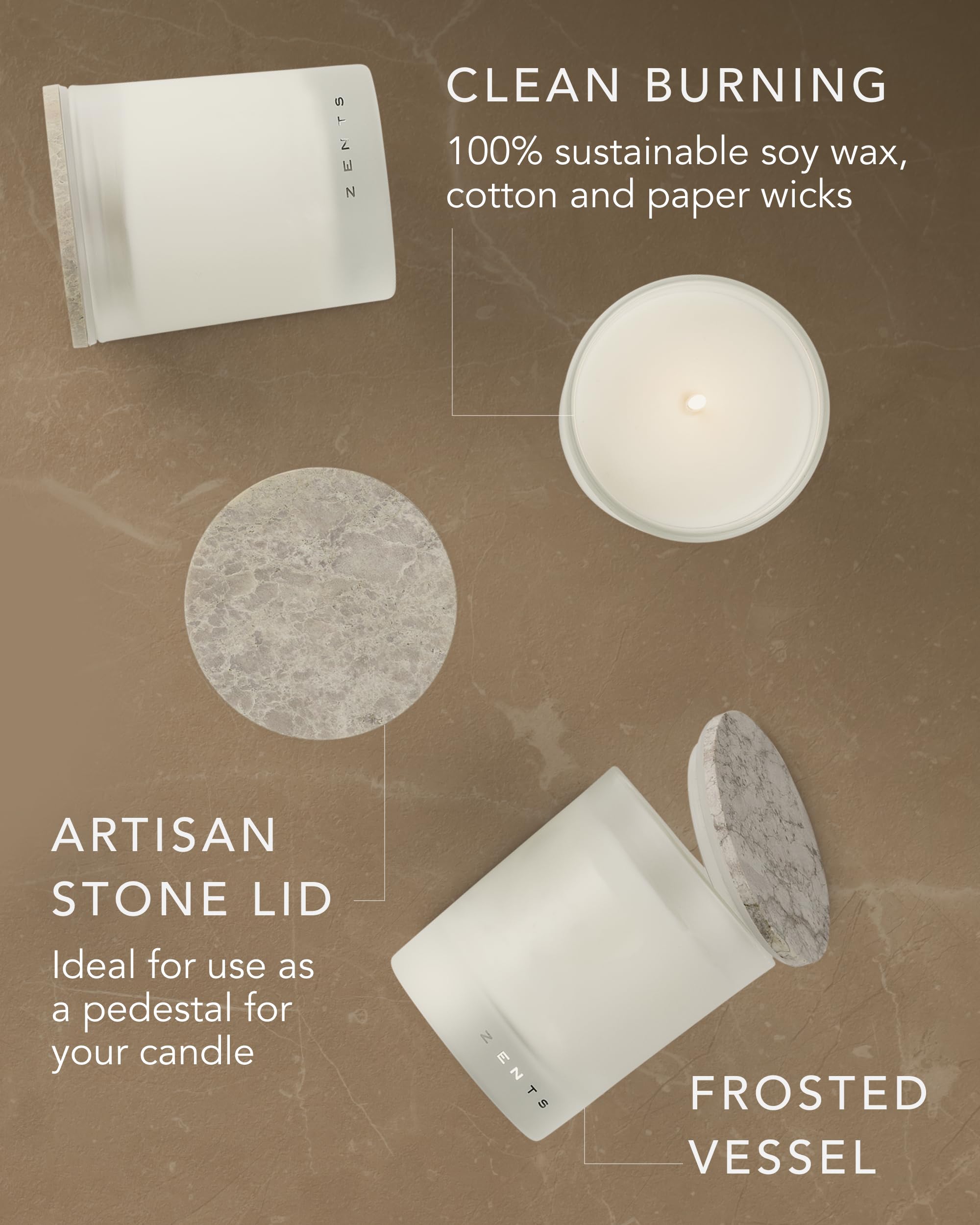 Détail du verre givré, ambiance apaisante et parfum enveloppant.