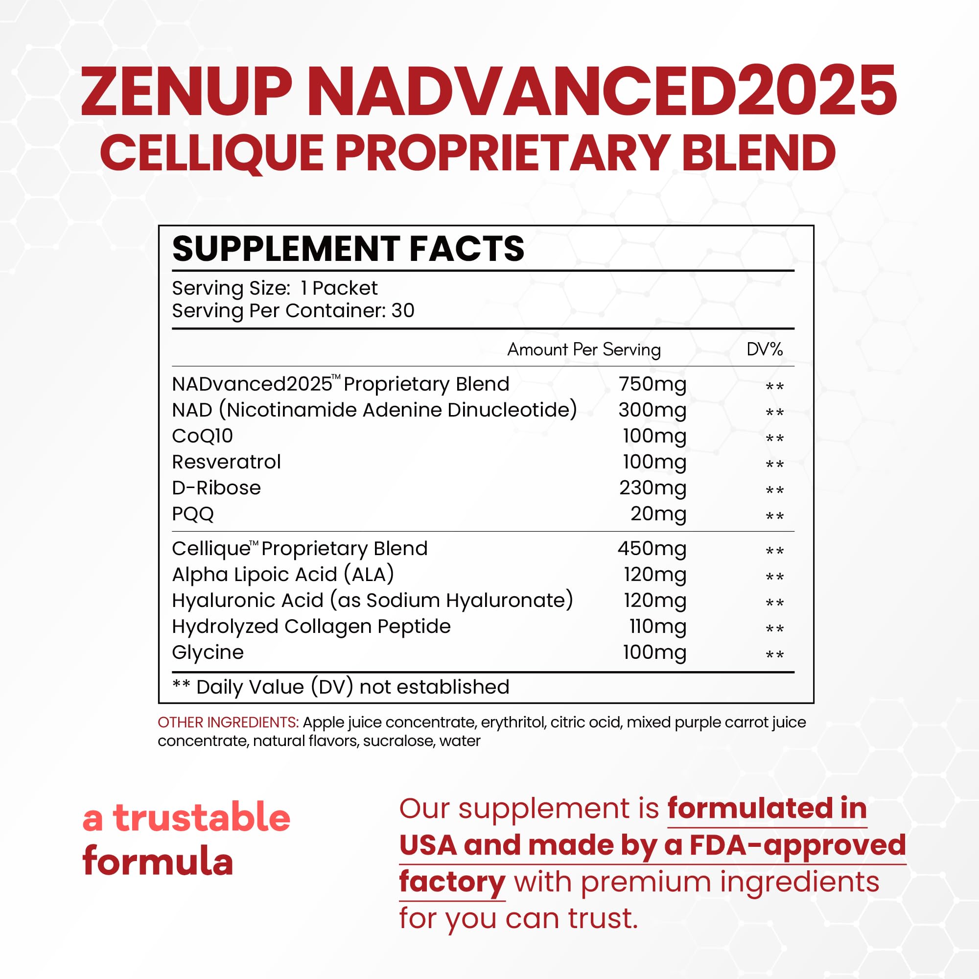 ZenUP NAD+ Stick – ouverture rapide pour préserver la formule.