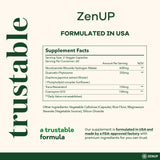 ZenUP NAD+ gros plan du logo et du label de qualité
