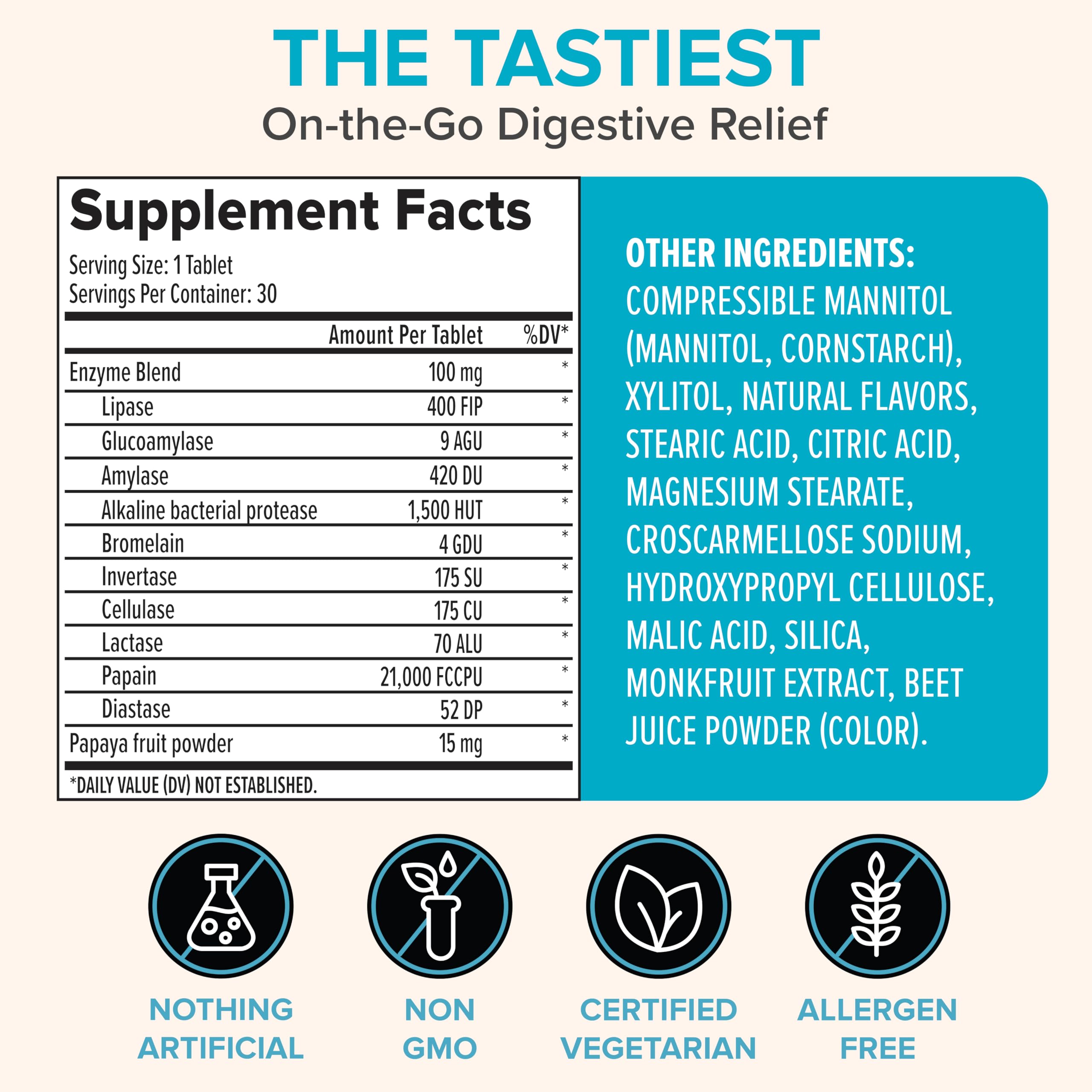 Zenwise Health bonbons digestifs lipase, soutien potentiel à la digestion des graisses.