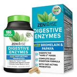 Zenwise Health: bouteille d'enzymes digestives pour soutenir la digestion après les repas.