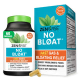 Zenwise Health No Bloat : bouteille verser, soutien digestif rapide.