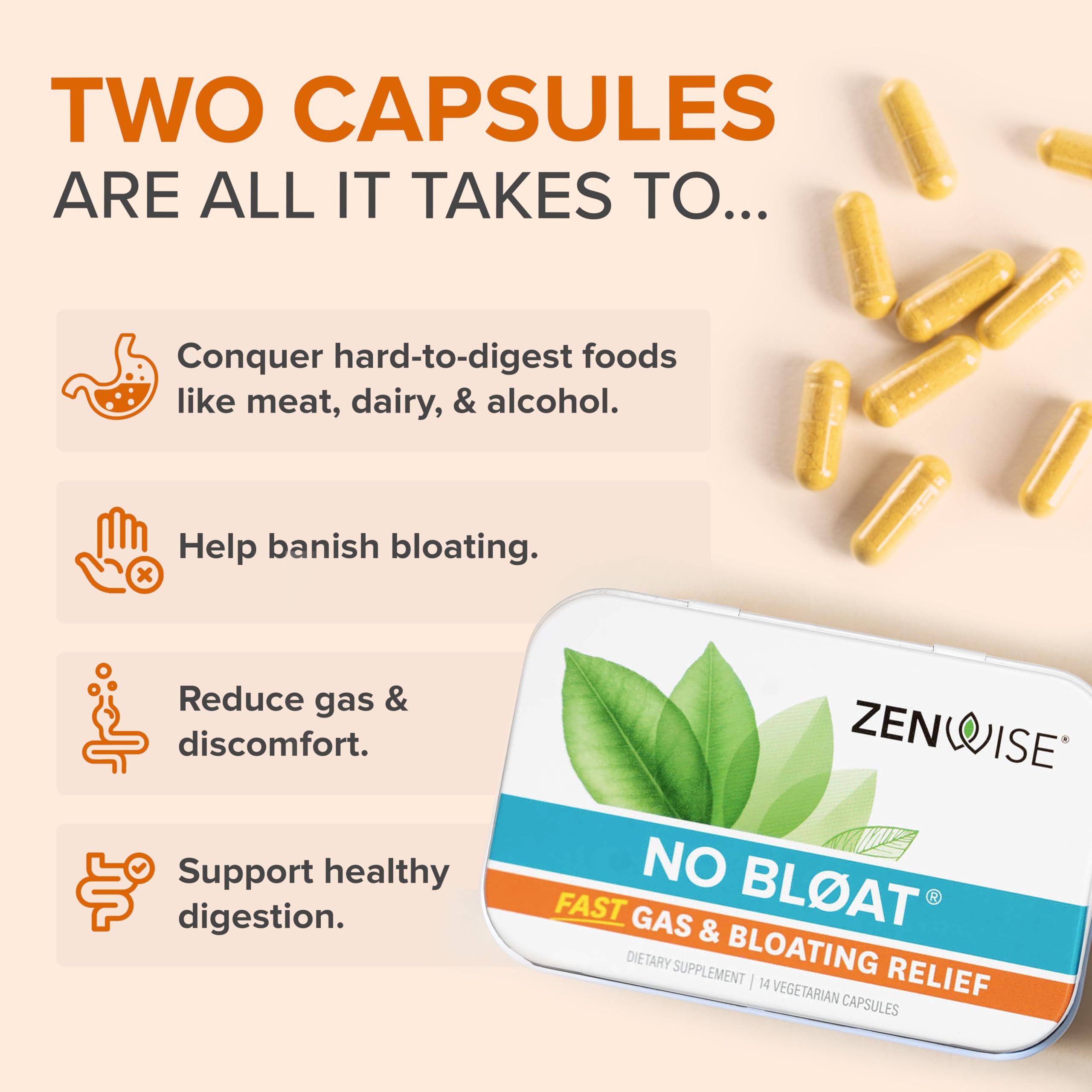 Zenwise Health Probiotiques Digestifs – étiquette met en avant gingembre et pissenlit.