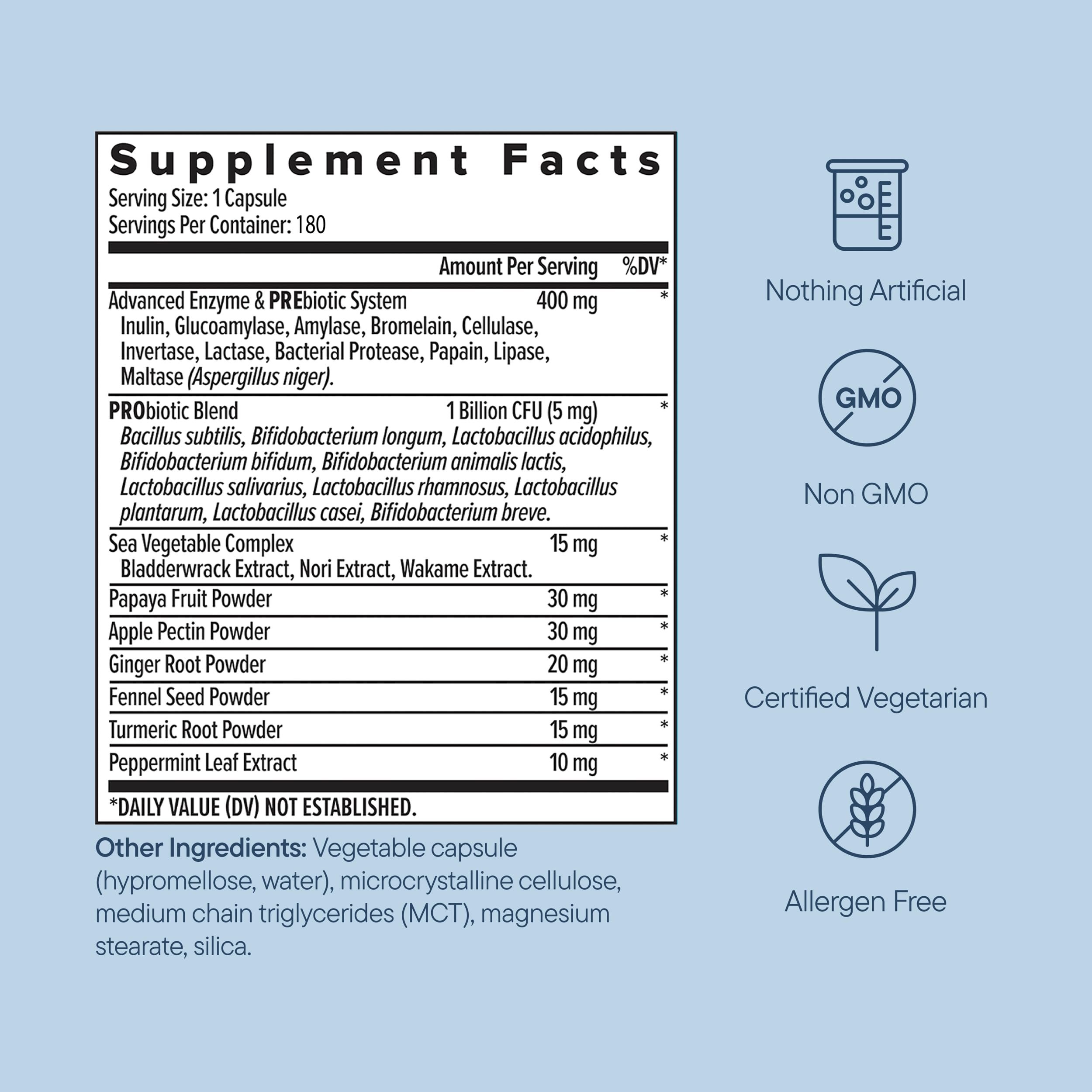 Zenwise Health: probiotiques vivants favorisant l'équilibre intestinal.