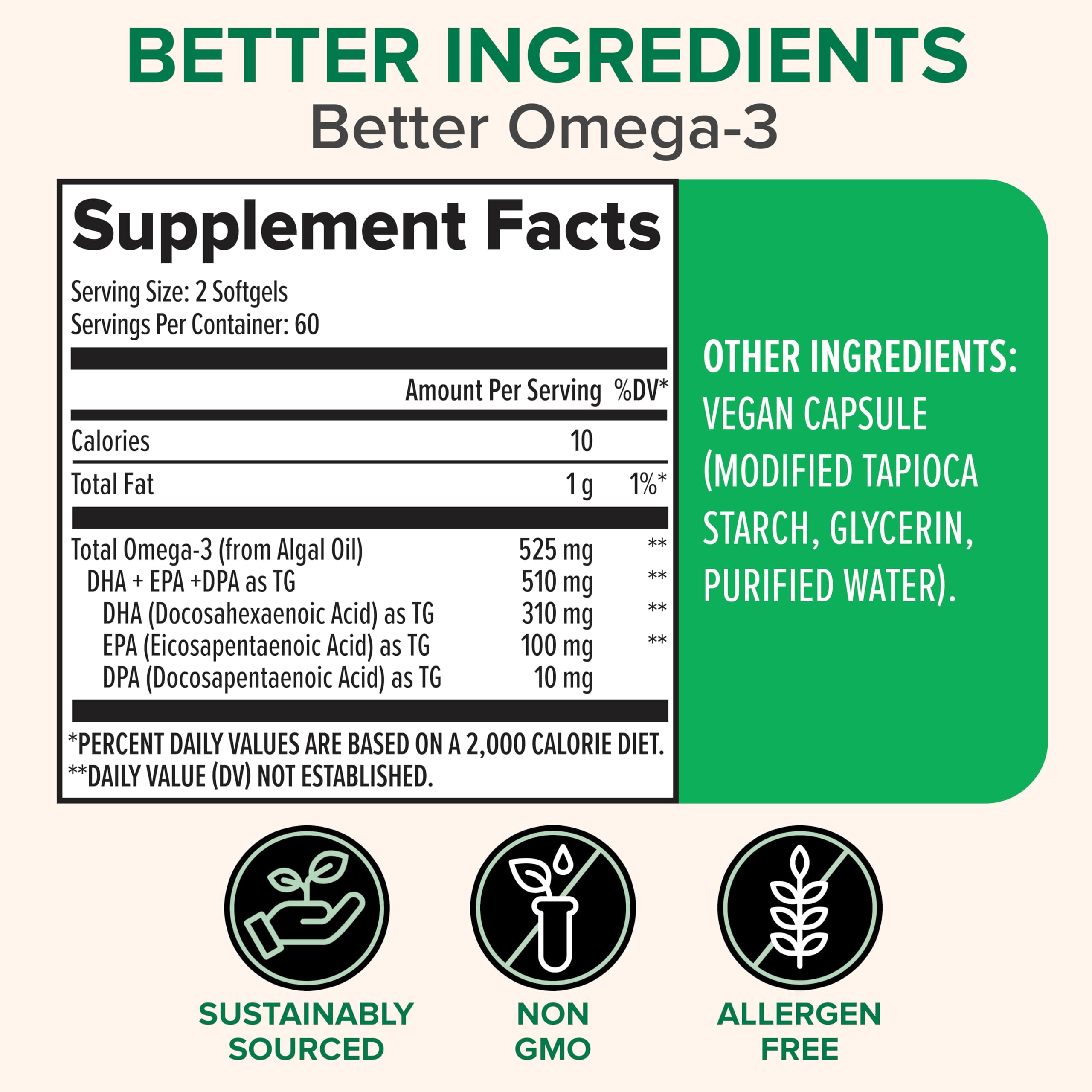 Zenwise Health Oméga-3 végan : capsules sans poisson, source EPA/DHA naturelle.