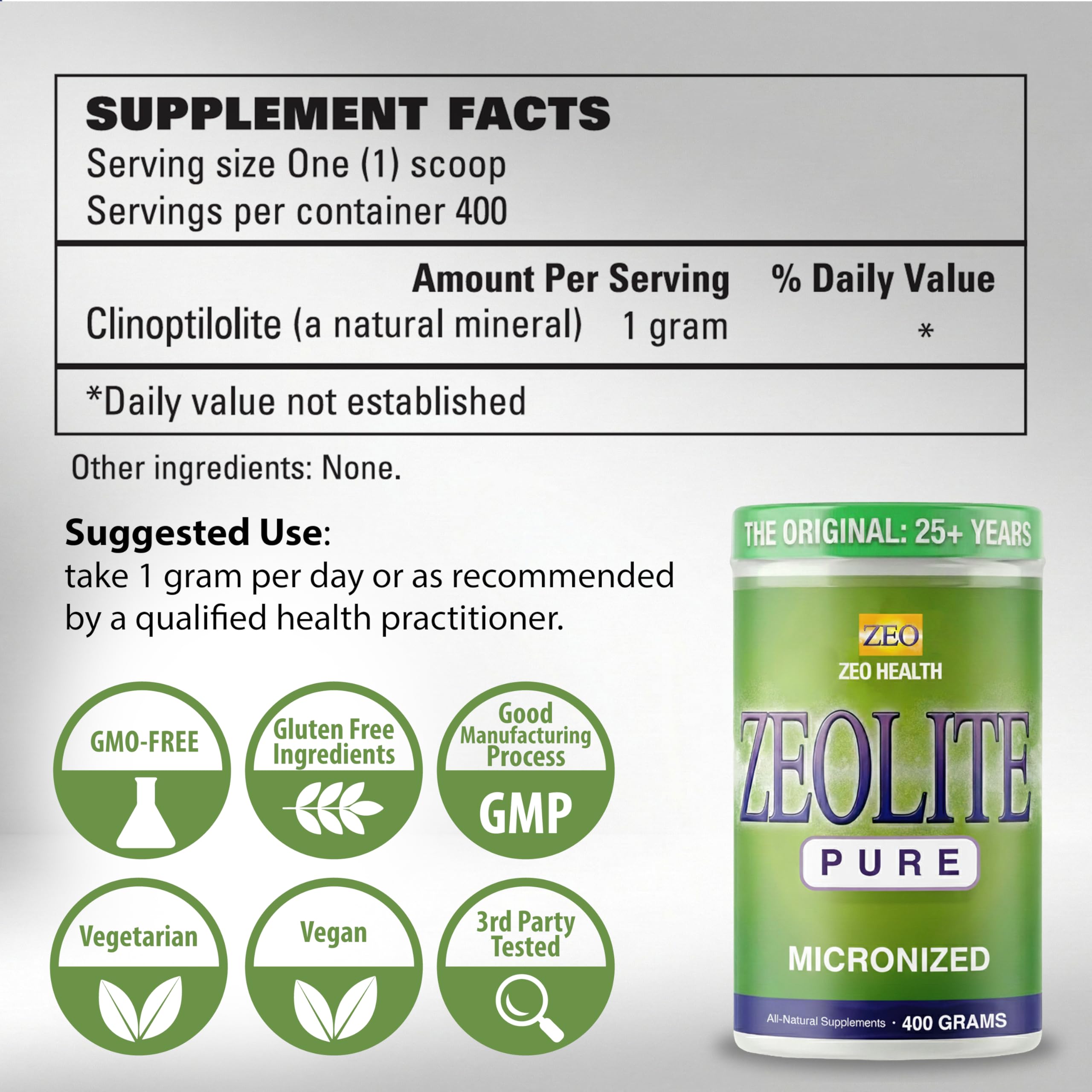 Énergie et clarté mentale potentielles avec Zeolite Pure.
