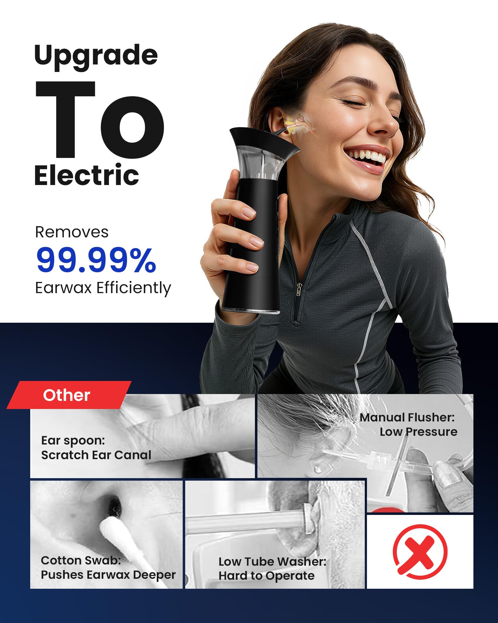 Zephronic nettoyeur d'oreilles équipé d'un câble USB-A vers USB-C