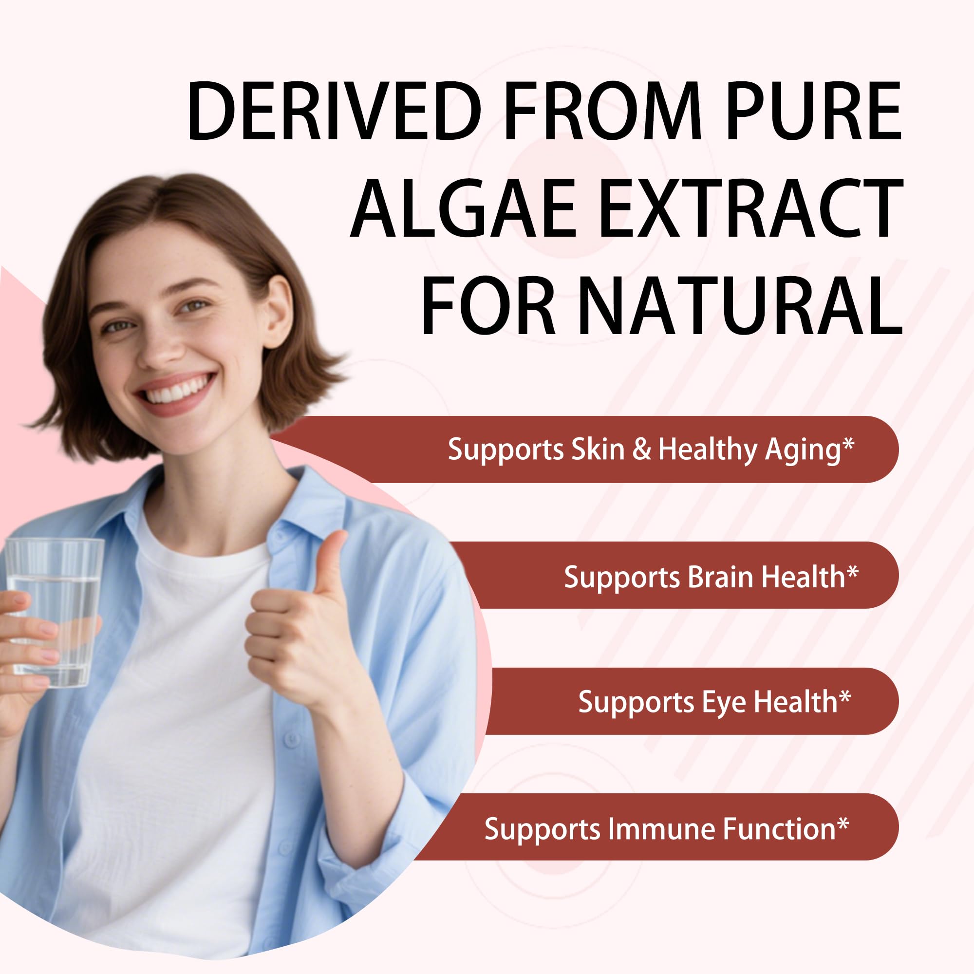 Zeria Astaxanthine source-algues: extrait naturel de microalgues pour un antioxydant vegan