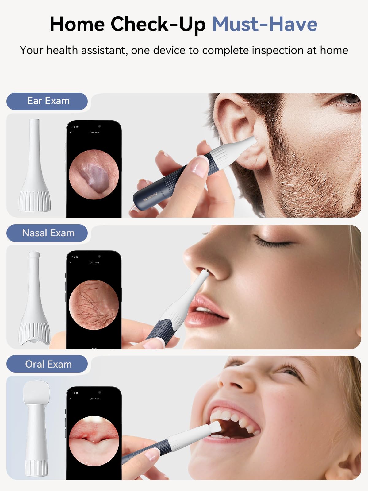 ZERONDER Kit Nettoyage Oreille Famille: design élégant et pratique pour tous.
