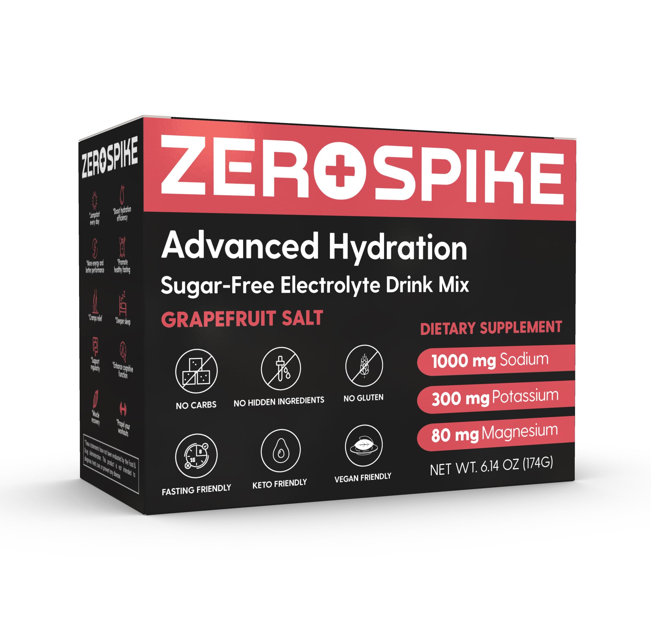 Formule hydratation Zerospike au goût pamplemousse pour une reprise rapide.