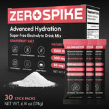 Poudre électrolytes Zerospike au goût pamplemousse prête à être mélangée.