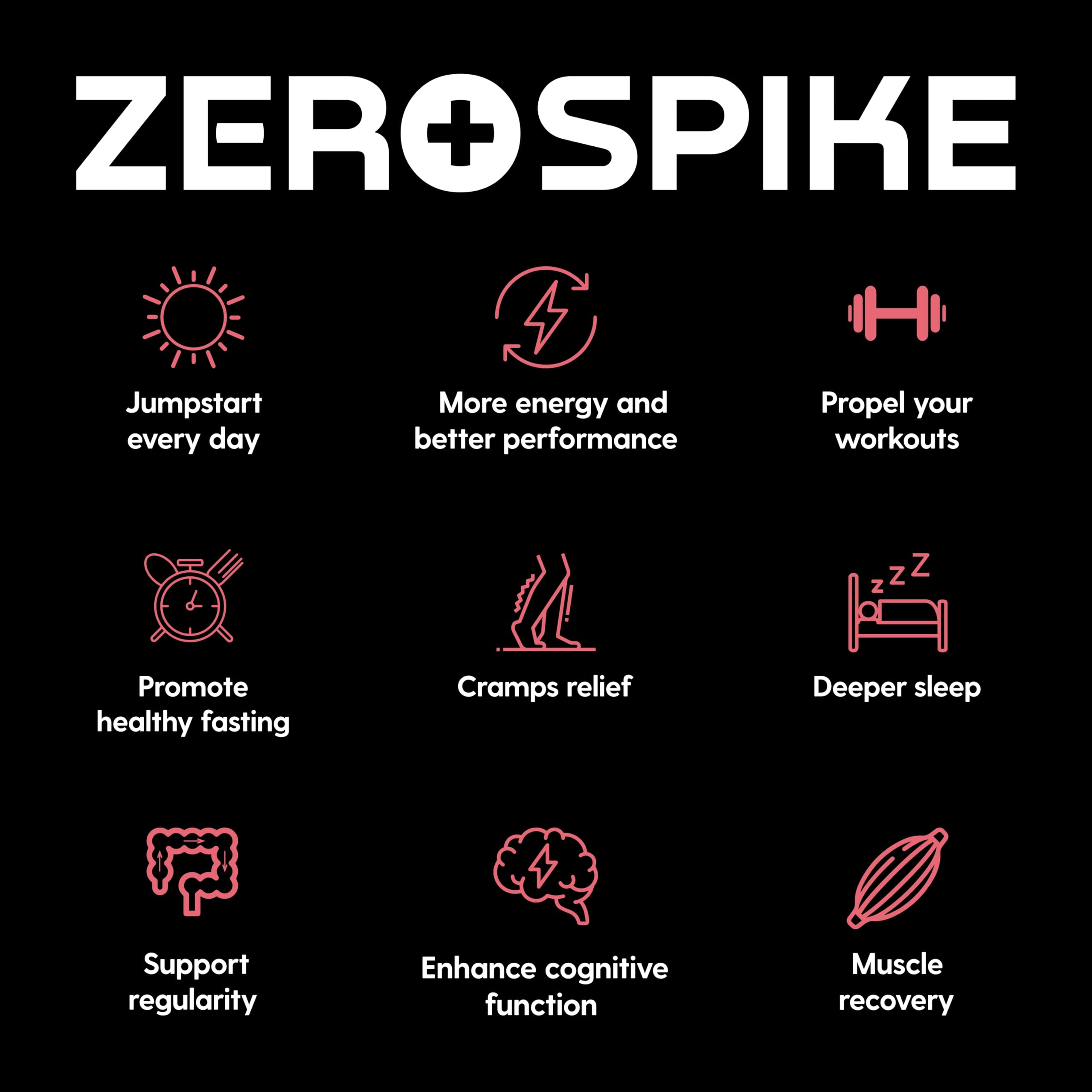 Voyage ou bureau, Zerospike pour rester hydraté sans calories.