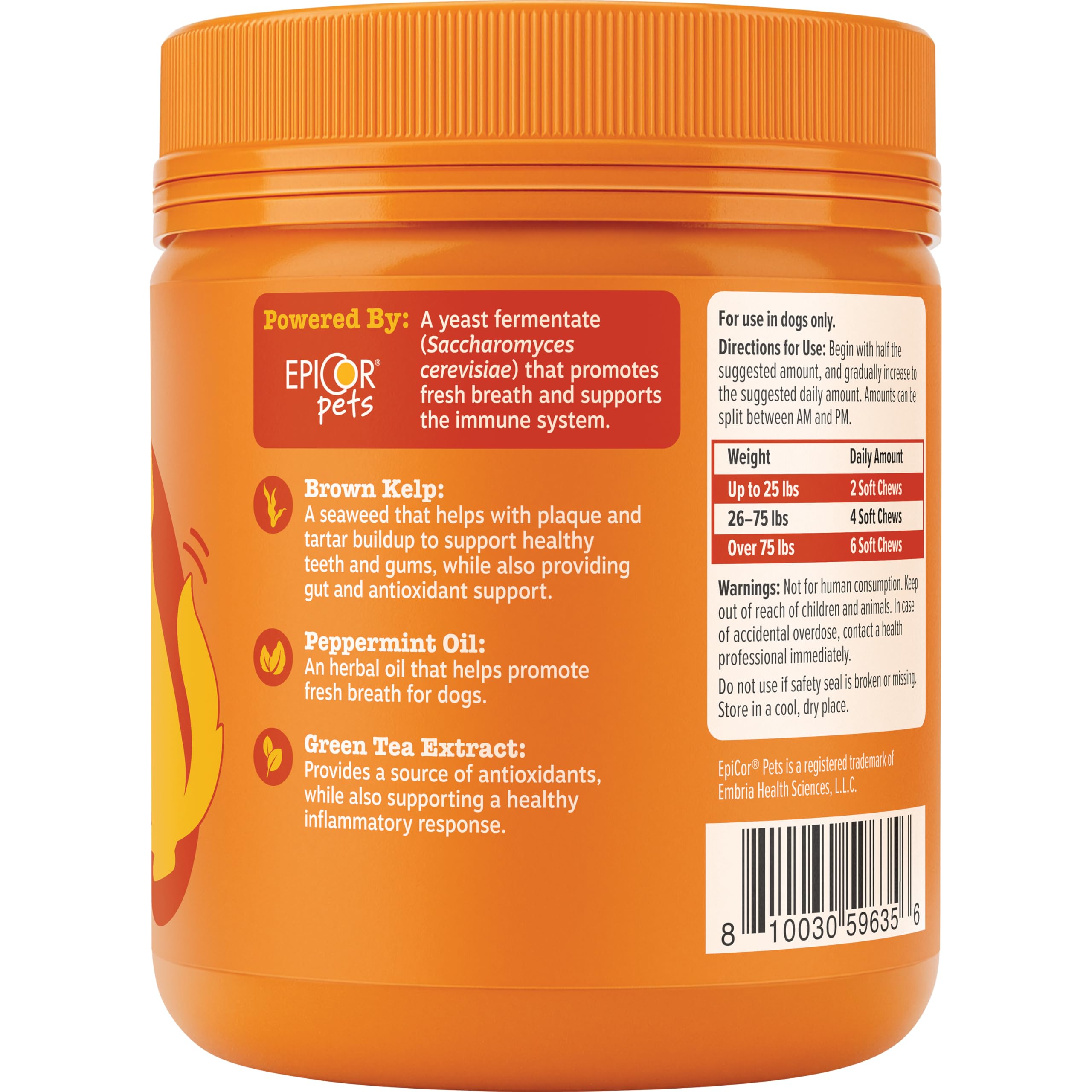 Zesty Paws Clean Breath Bites menthe, utilisation quotidienne pour propreté buccale et fraîcheur.