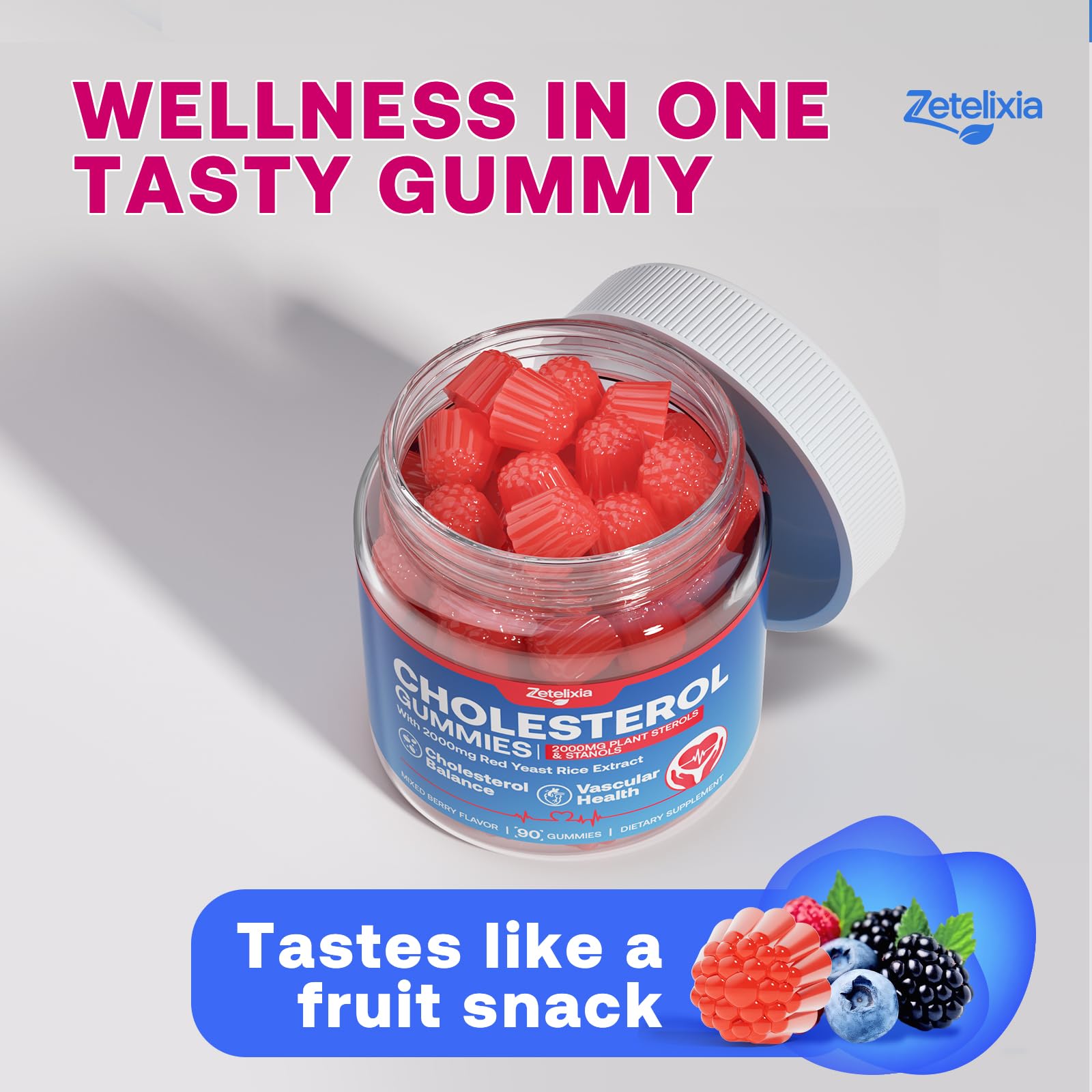 Gommes Zetelixia Cholesterol vegan et sans gluten.