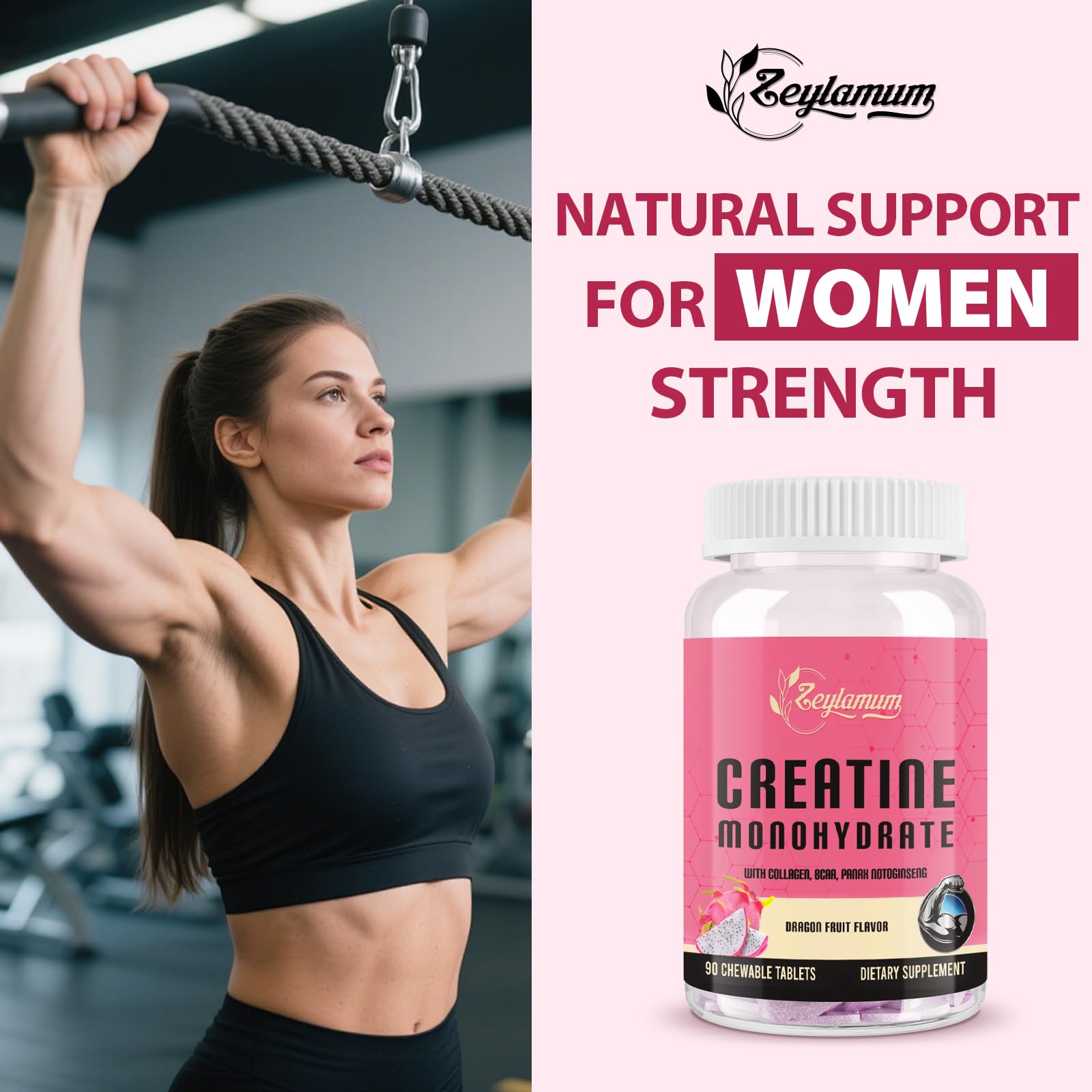 Gomme créatine Zeylamum – usage pré-entraînement et endurance