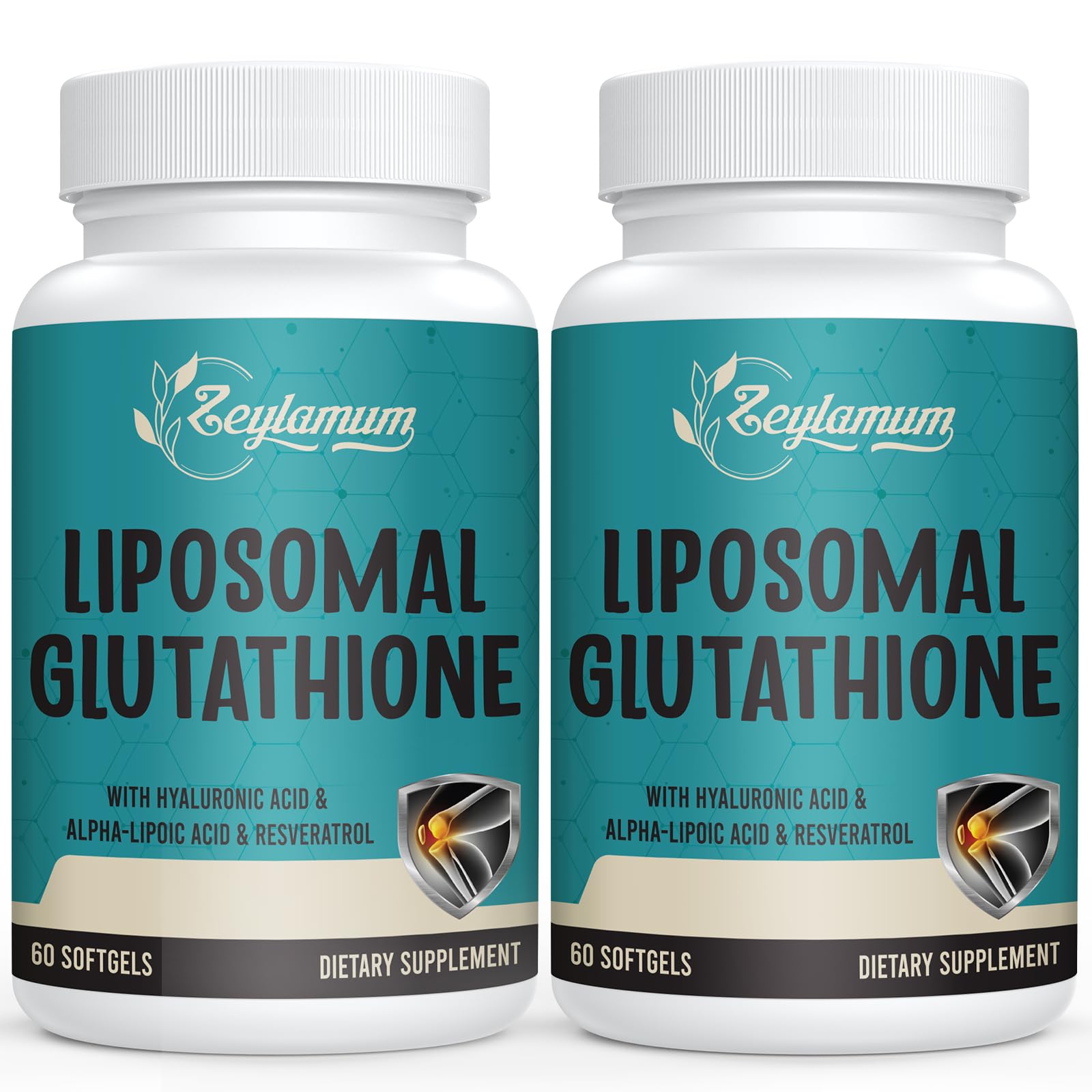 Zeylamum glutathion liposomal dans sa bouteille, gélules molles faciles à prendre.